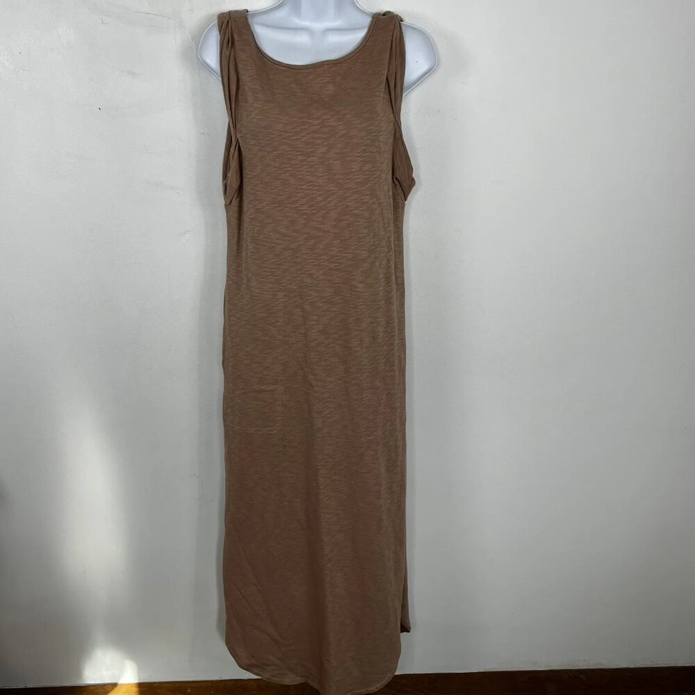 FP Beach Maxi Sun Dress Size XS Brown Sleeveless Low Scoop Back Long